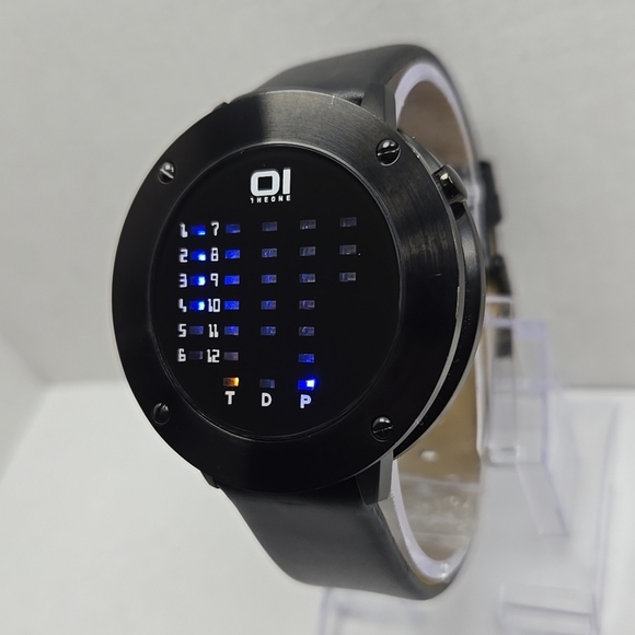 01 THE ONE Ibiza Ride Binary LED Watch IRR202RB1 Unique Tech Timepiece New Batt - Picture 2 of 11